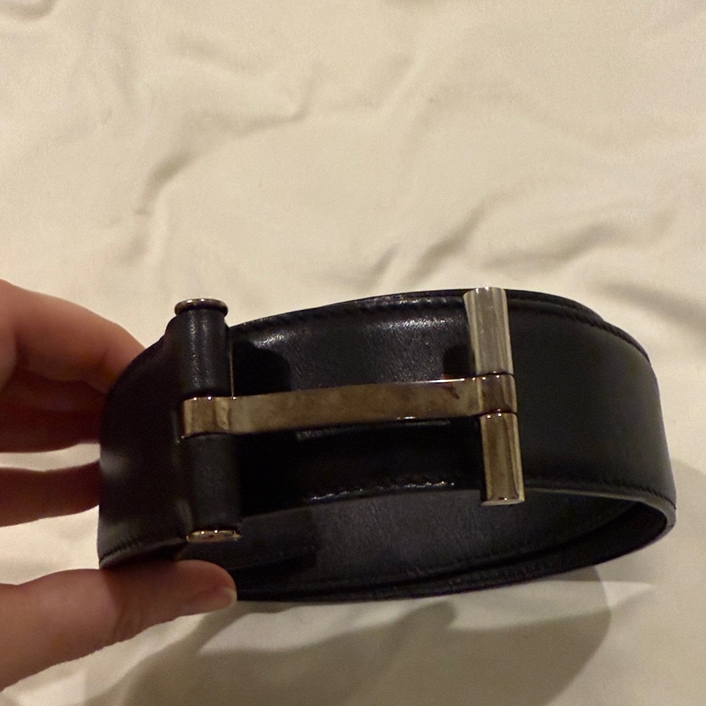 Black Leather Men's Belt